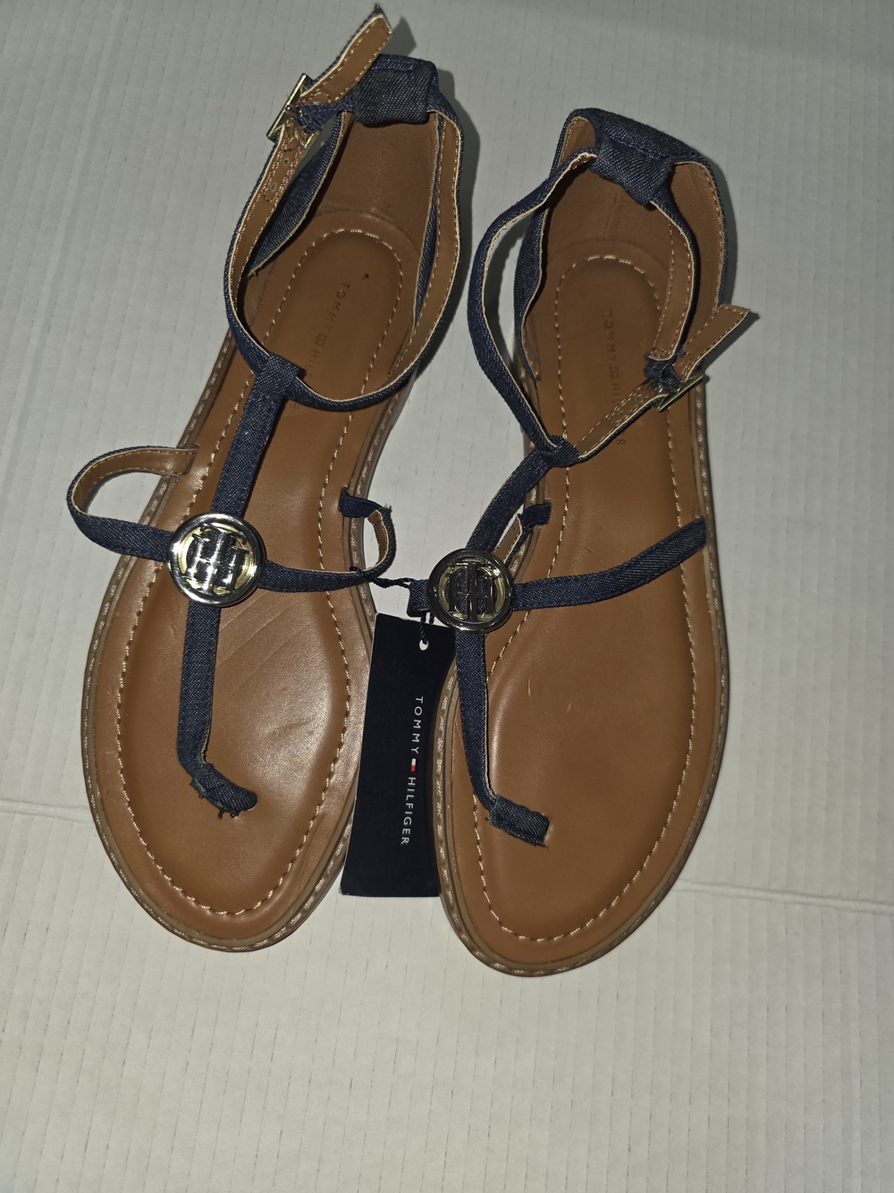 Tommy Hilfiger TWBAILEE-Z Strappy Sandals in Blue & Brown